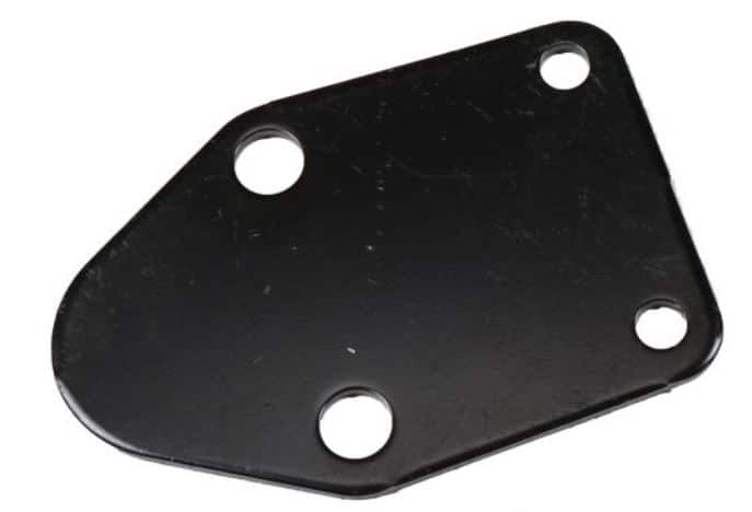 RCK-14094069 - plaque de condamnation pompe à essence mécanique GM V6 et V8 La plaque de condamnation permet de boucher le trou de la pompe à essence mécanique lors d'un passage à une pompe électrique