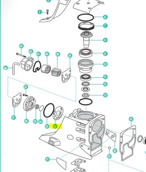 JOINT COUVERCLE POMPE EMBASE OMC COBRA 86-93 911698